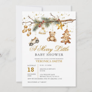 Weihnachten ein fröhliches kleines Baby Duschdekor Einladung