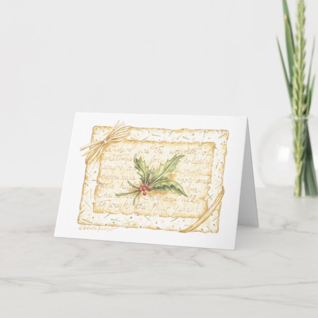 Weihnachten ein Geschenk, das mit der Money Holdin Karte (Vorderseite)