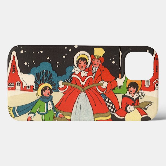 Weihnachten, eine Familie singende Musik Carols Case-Mate iPhone Hülle (Rückseite (Horizontal))