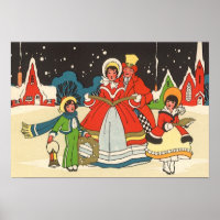 Weihnachten, eine Familie singende Musik Carols