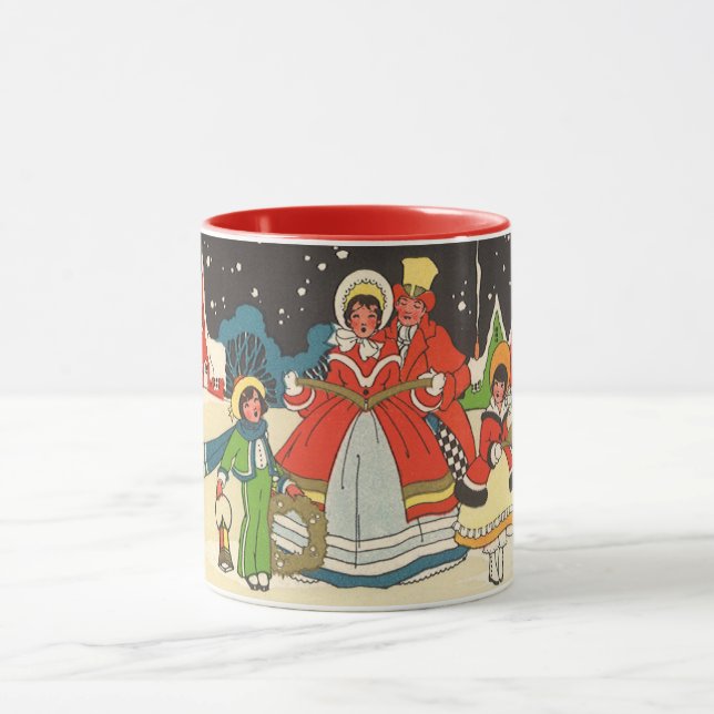 Weihnachten, eine Familie singende Musik Carols Tasse (Zentrum)