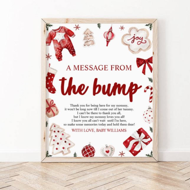 Weihnachten eine Nachricht von der Baby-Duschsigna Poster (Von Creator hochgeladen)