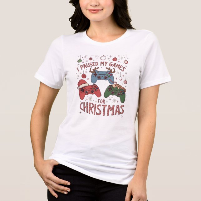 Weihnachten eines Gamers, Weihnachtsjubeln für Gam Tri-Blend Shirt (Vorderseite)