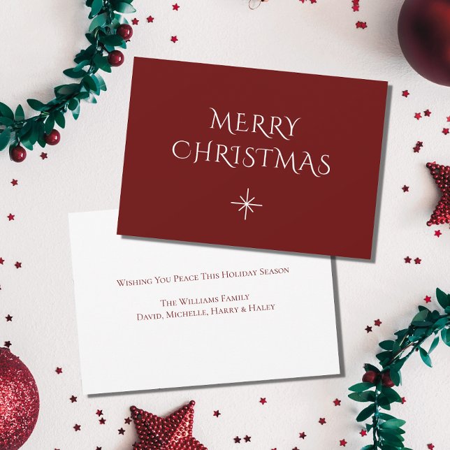 Weihnachten Einfache Schneeflocke Elegant Rot (Von Creator hochgeladen)