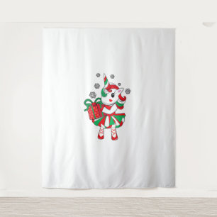 Weihnachten Einhorn Fun Girls - Kinder Snowflake U Wandteppich