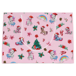 Weihnachten Einhorn Geschenk Wrapping Magischer Fe Große Geschenktüte