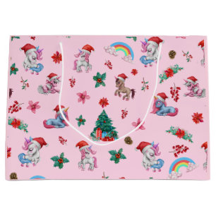 Weihnachten Einhorn Geschenk Wrapping Magischer Fe Große Geschenktüte