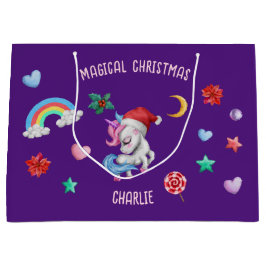 Weihnachten Einhorn Geschenk Wrapping Magischer Fe Große Geschenktüte