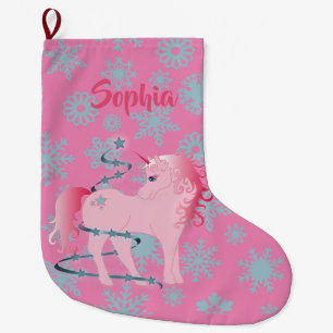 Weihnachten Einhorn Rosa Niedlich Großer Weihnachtsstrumpf