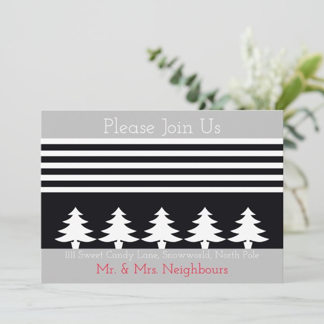 Weihnachten Einladung (Stehend Vorderseite)