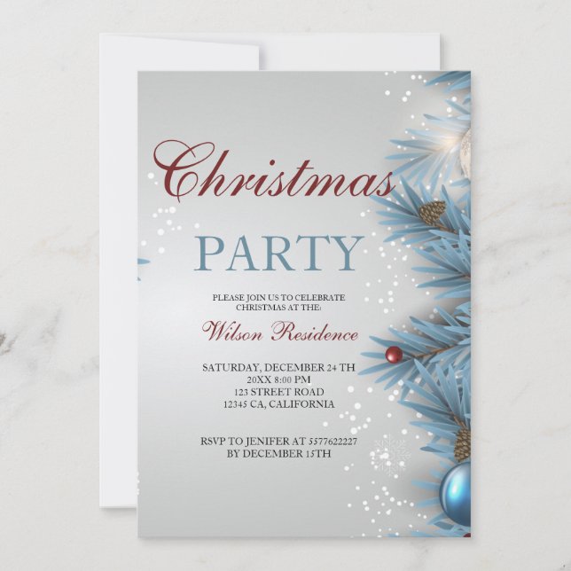 Weihnachten Einladung (Vorderseite)