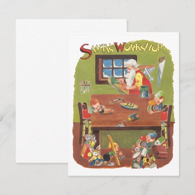 Weihnachten, Einladung des Weihnachtswerkstättes (Vorne/Hinten)