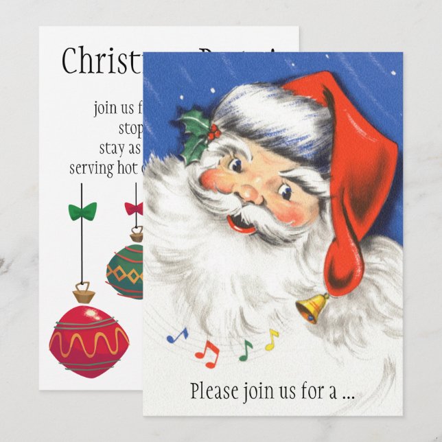 Weihnachten, Einladung zur Weihnachtsmusik (Vorne/Hinten)