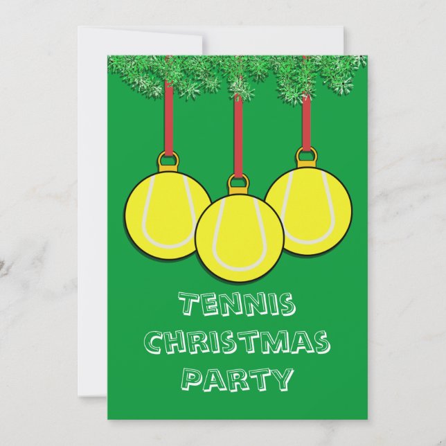 Weihnachten Einladungen für Tennis (Vorderseite)