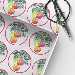 Weihnachten Einzigartiges Wasserfarbenmagenta Seidenpapier