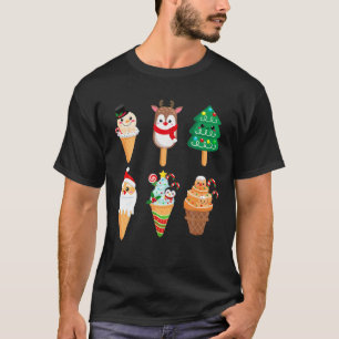 Weihnachten Eiscreme Santa Freunde Weihnachten Kin T-Shirt
