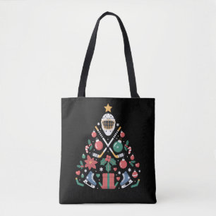 Weihnachten Eishockey Liebhaber Baum Sportteam Tasche