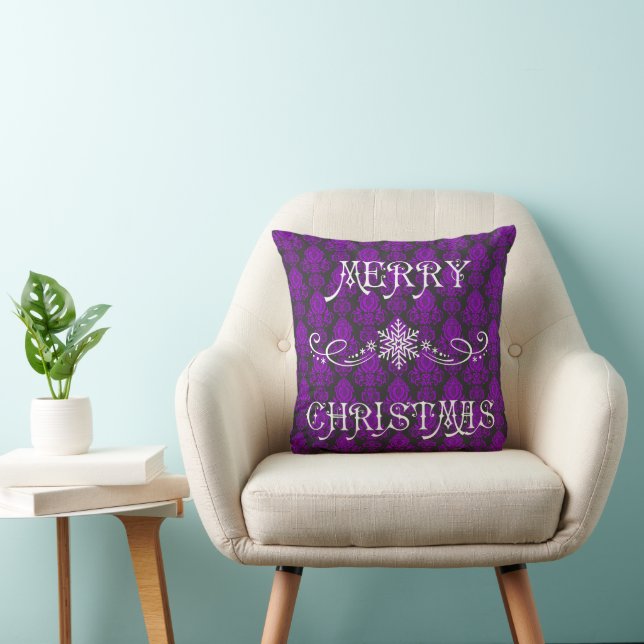 Weihnachten Elegant, Viktorianisch Damask Kissen (Stuhl )