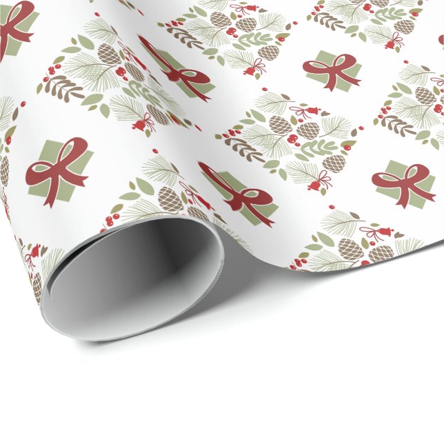 Weihnachten, elegant, Winter. Geschenkpapier (Rolleneckpunkt)