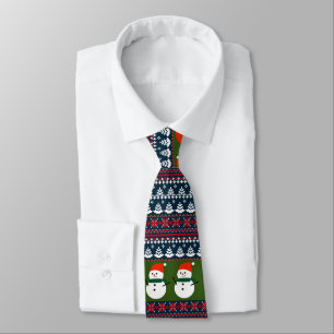 Weihnachten Eleganter Strick Muster Krawatte