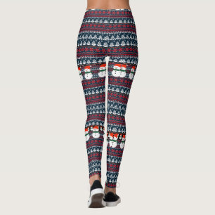 Weihnachten Eleganter Strick Muster Leggings