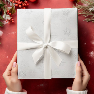 Weihnachten Eleganter Winter Silver Snowflake Must Geschenkpapier