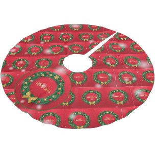 Weihnachten Elegantes Geschenk Polyester Weihnachtsbaumdecke