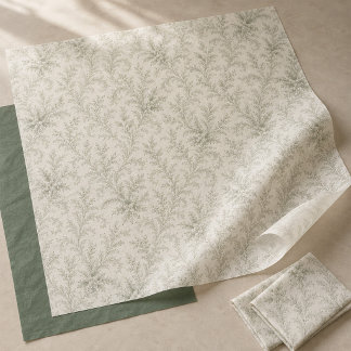 Weihnachten Elegantes grünes Blattmuster Seidenpapier
