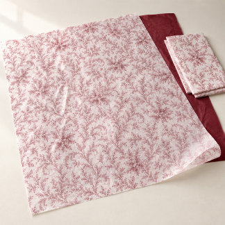 Weihnachten Elegantes rotes Blattmuster Seidenpapier