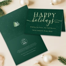 Weihnachten Elegantes Skript Geschäft-Logo Grün Go