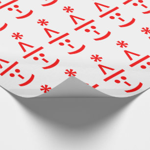 Weihnachten Elf Emoticon Xmas ASCII Text Kunst Geschenkpapier