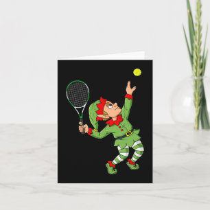 Weihnachten Elf Tennis Spaß Jungen Mädchen Kinder Karte