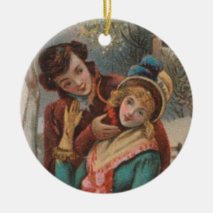 Weihnachten, England-Antike viktorianische Ära Wer Keramik Ornament