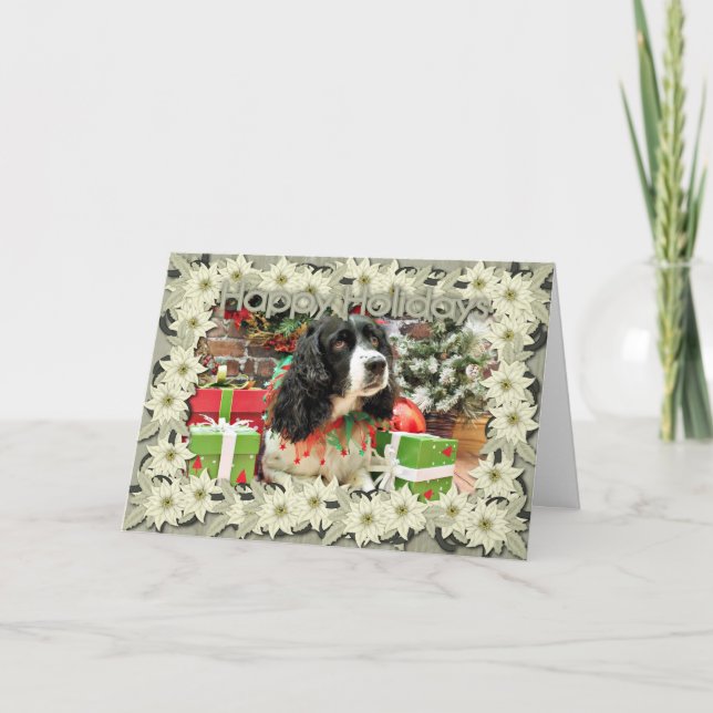 Weihnachten - Englisch Springer Spanisch - Lucy (Vorderseite)