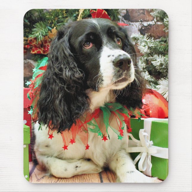 Weihnachten - englischer SpringerSpaniel - Lucy Mousepad (Vorne)