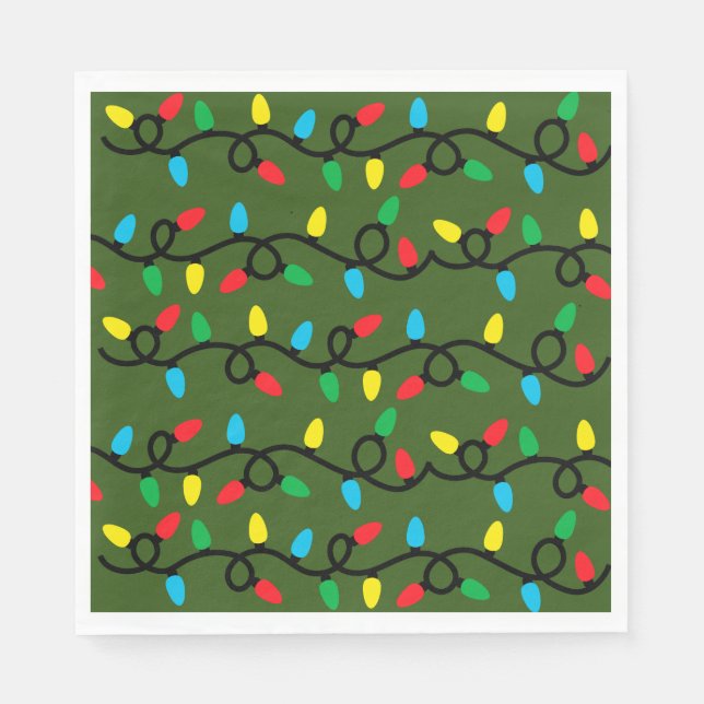Weihnachten erhellen Papier-Serviette Serviette (Vorderseite)