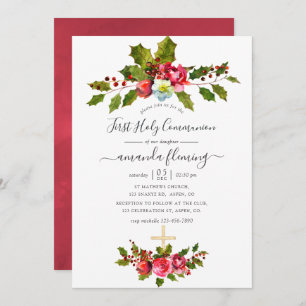 Weihnachten Erste Heilige Kommune Einladung