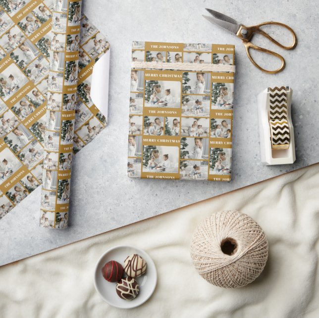 Weihnachten Erstellen Sie Ihre eigene Gold 6 FotoC Geschenkpapier (Kunsthandwerk)