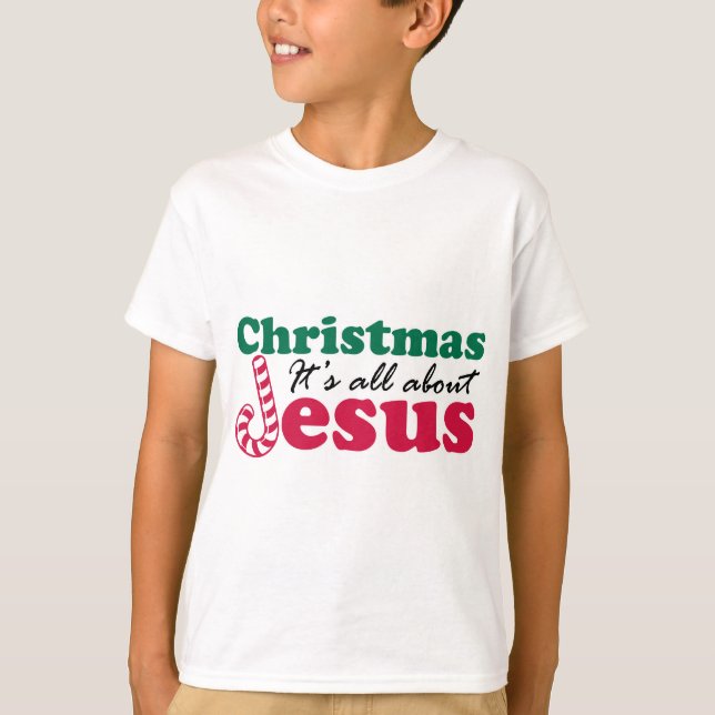 Weihnachten - es ist ganz über Jesus T-Shirt (Vorderseite)
