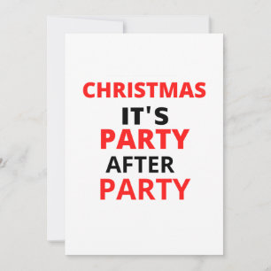 WEIHNACHTEN ES IST PARTY ÜBER PARTY EINLADUNG