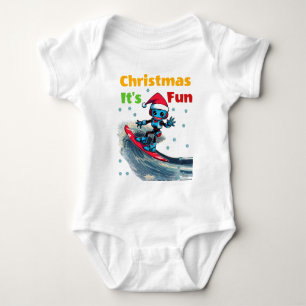 Weihnachten: Es macht Spaß, Neueste Geschenk-T-Shi Baby Strampler