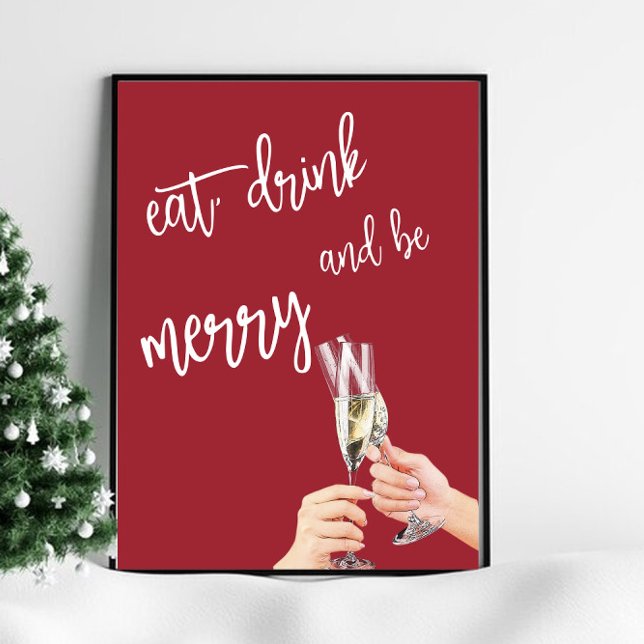 Weihnachten essen, trinken und Merry Poster sein (Von Creator hochgeladen)