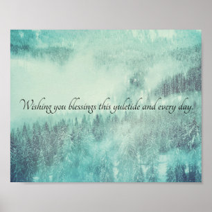 Weihnachten Evergreen Forest Winter Solstice Poster