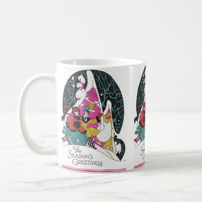 Weihnachten, Extravagante Viktorianische Städter Kaffeetasse (Links)