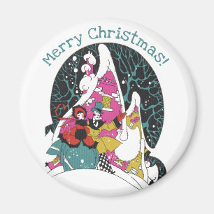 Weihnachten, Extravagante Viktorianische Städter Magnet