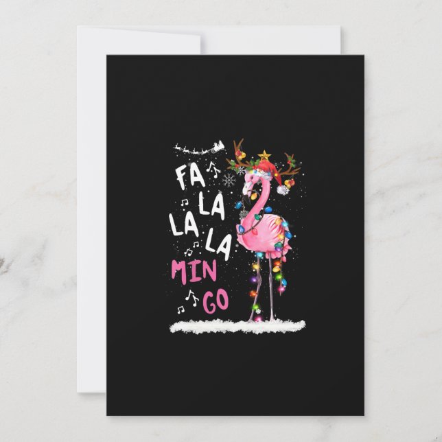 Weihnachten - Fa-La-La-Mingo Flamingo mit Weihnach (Vorderseite)