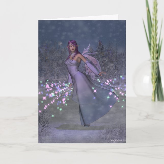 Weihnachten Fairy Greetings Card Karte (Vorderseite)