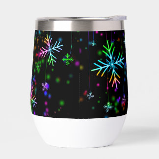 Weihnachten fallen verschiedene Neonfarben Schneef