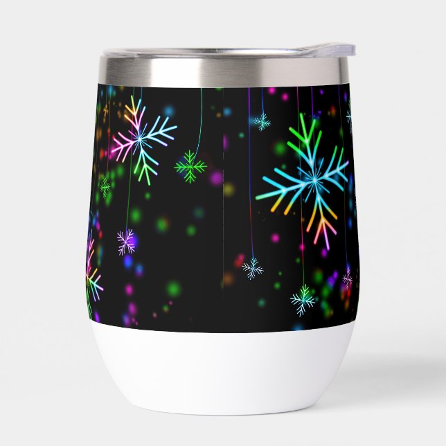 Weihnachten fallen verschiedene Neonfarben Schneef (Links)