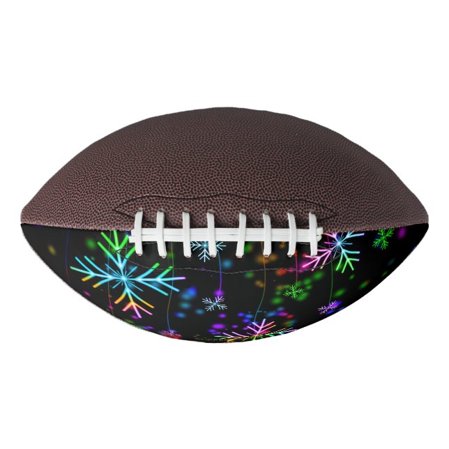 Weihnachten fallen verschiedene Neonfarben Schneef Football (Vorderseite)